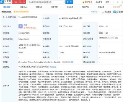 蔚來汽車中山新公司布局，強化新能源與網絡安全技術研發